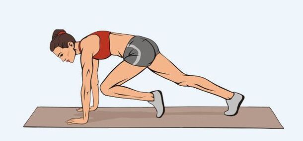 vježba podizanja koljena